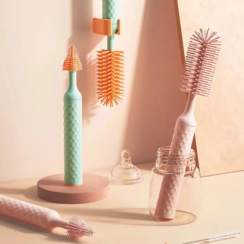 Escova Luxuosa Elétrica de Silicone para Mamadeira Lenogue