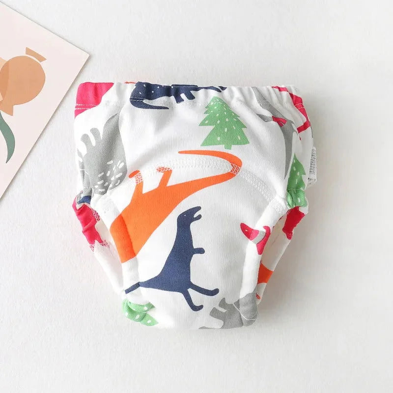 Fralda Infantil Treinamento Reutilizável Colorida Lenogue Dinossauro Colorido / 80(3-7.5kg)