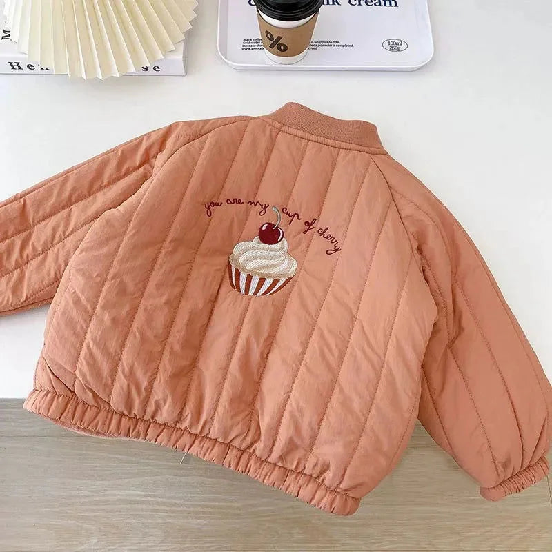 Jaqueta Infantil Bomber Vintage Lenogue para Inverno Refinado Bomber Vintage