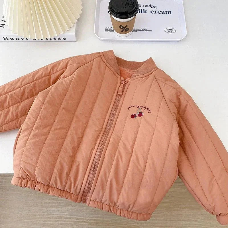 Jaqueta Infantil Bomber Vintage Lenogue para Inverno Refinado Bomber Vintage