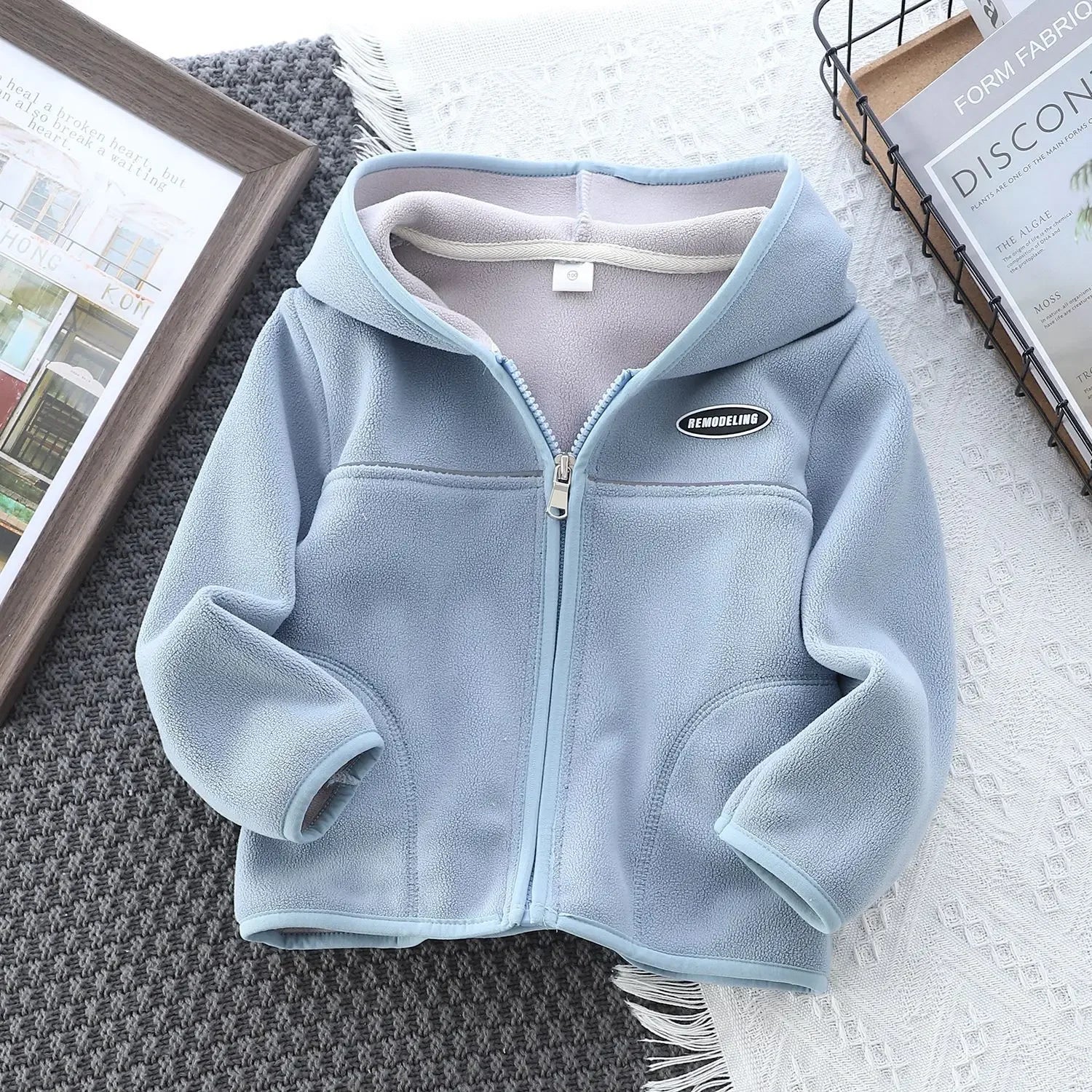 Jaqueta Infantil Fleece Aurora Zíper Esportiva Vaillant Lenogue Azul / 18-24 Meses
