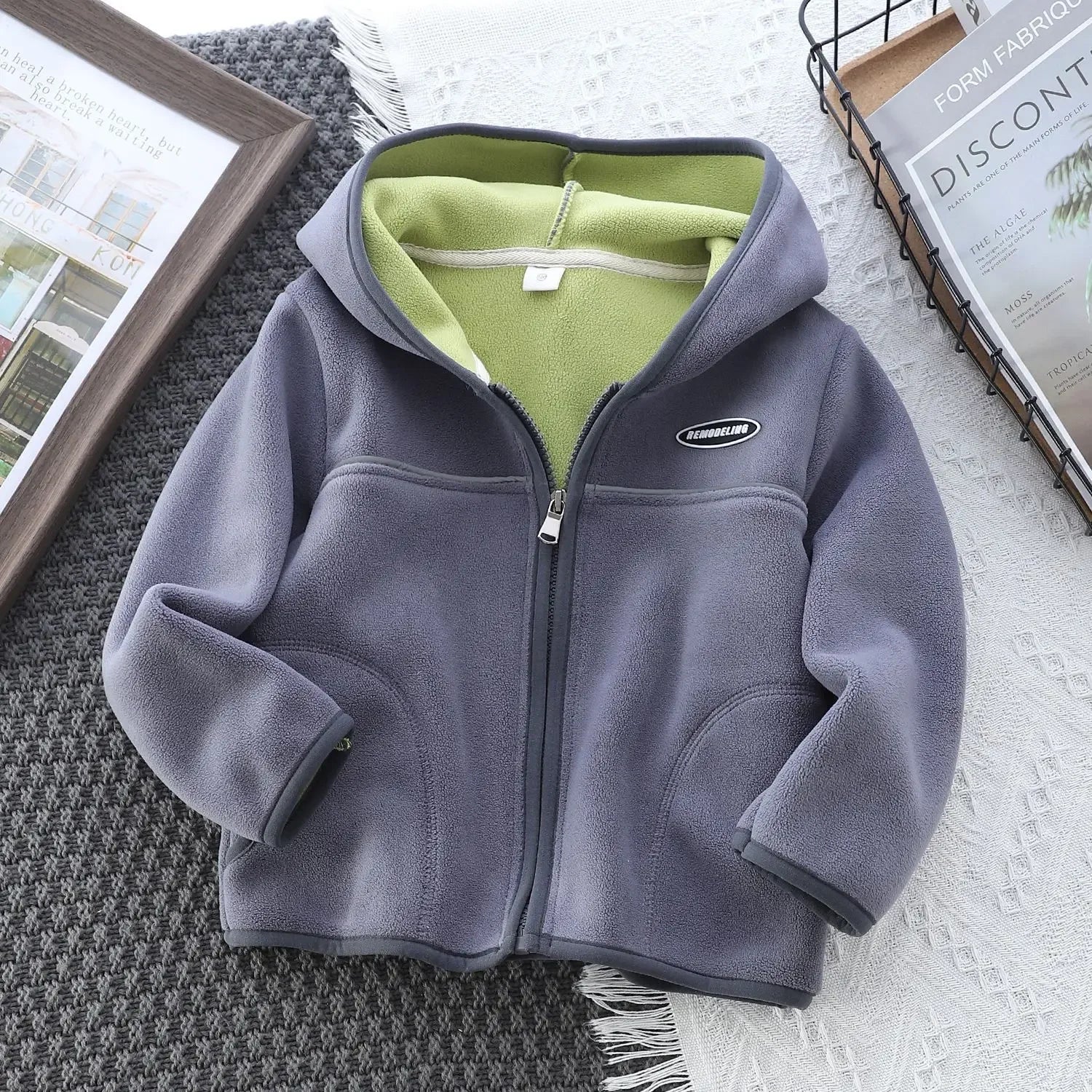 Jaqueta Infantil Fleece Aurora Zíper Esportiva Vaillant Lenogue Azul Escuro / 18-24 Meses
