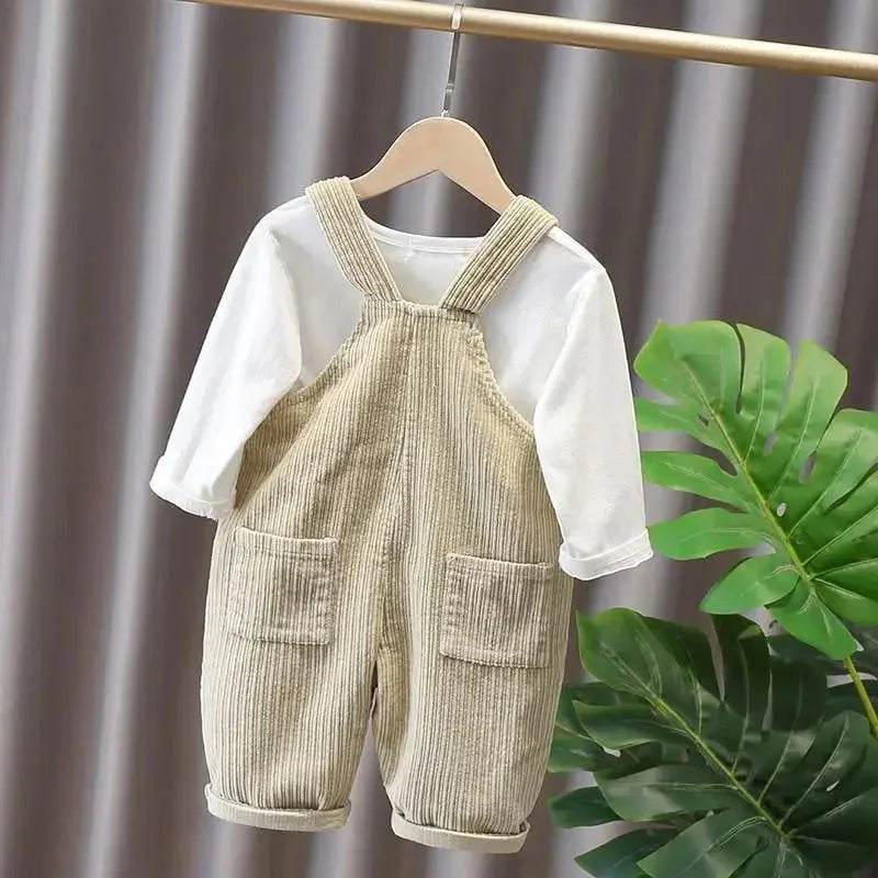 Macacão Infantil Jardineira Bear Marrom Lenogue