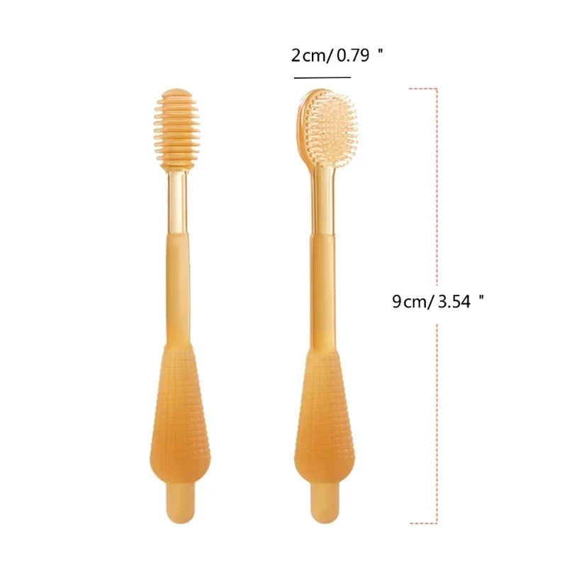 Kit Infantil Escova de Dentes Silicone Lenogue Bege