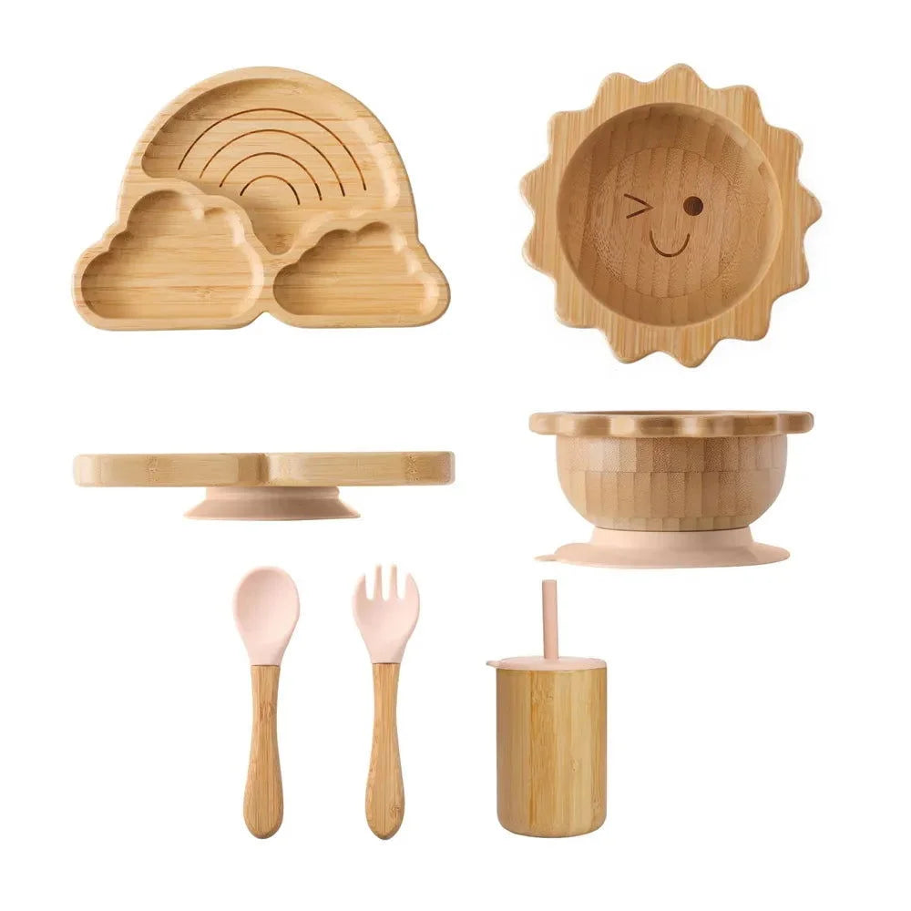 Kit Infantil Introdução Alimentar de Madeira Lenogue