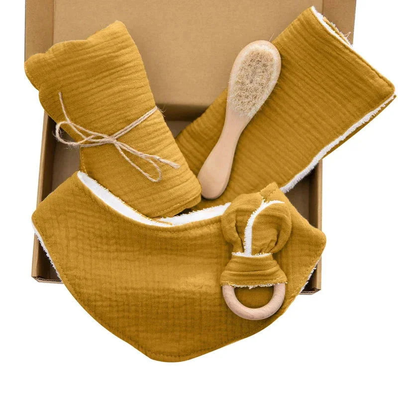Kit Infantil Primeiro Presente 5 Peças Colorido Lenogue Amarelo