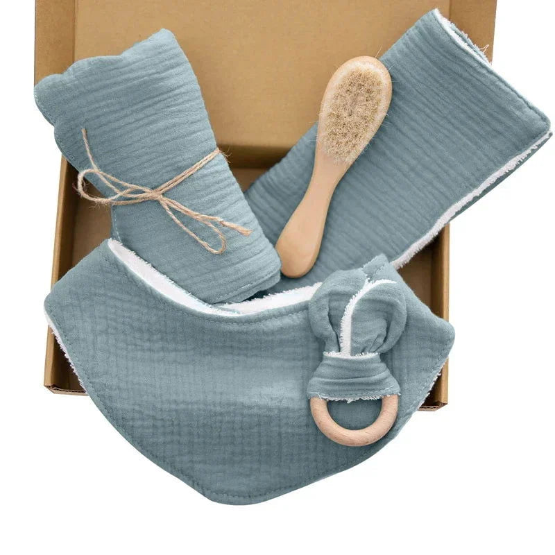 Kit Infantil Primeiro Presente 5 Peças Colorido Lenogue Azul