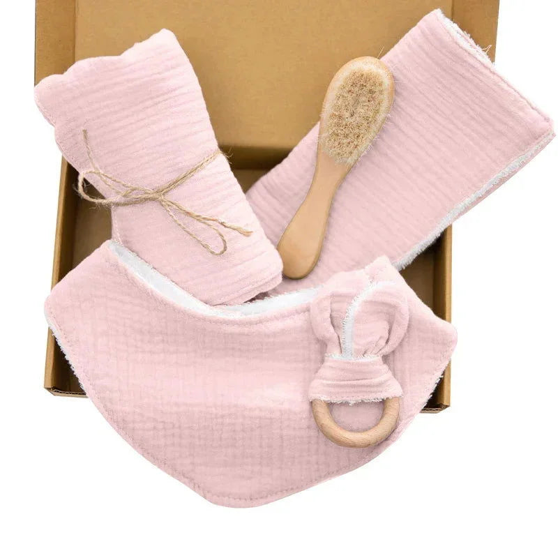 Kit Infantil Primeiro Presente 5 Peças Colorido Lenogue Rosa Candy