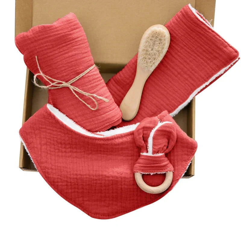 Kit Infantil Primeiro Presente 5 Peças Colorido Lenogue Vermelho