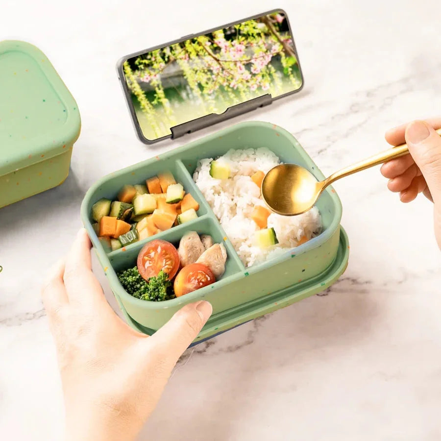 Lancheirinha Infantil Silicone com Divisórias Lenogue