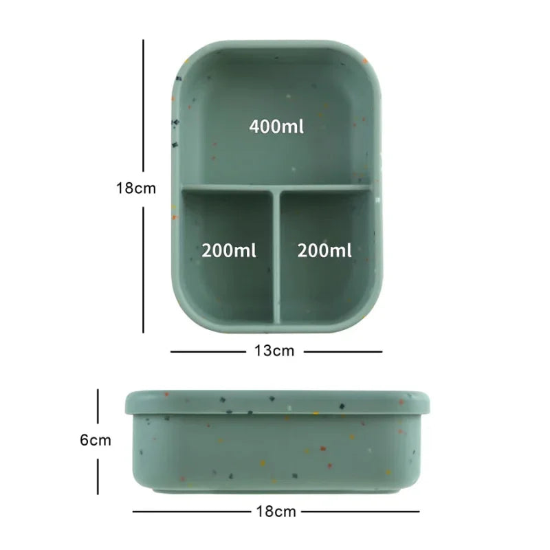 Lancheirinha Infantil Silicone com Divisórias Lenogue