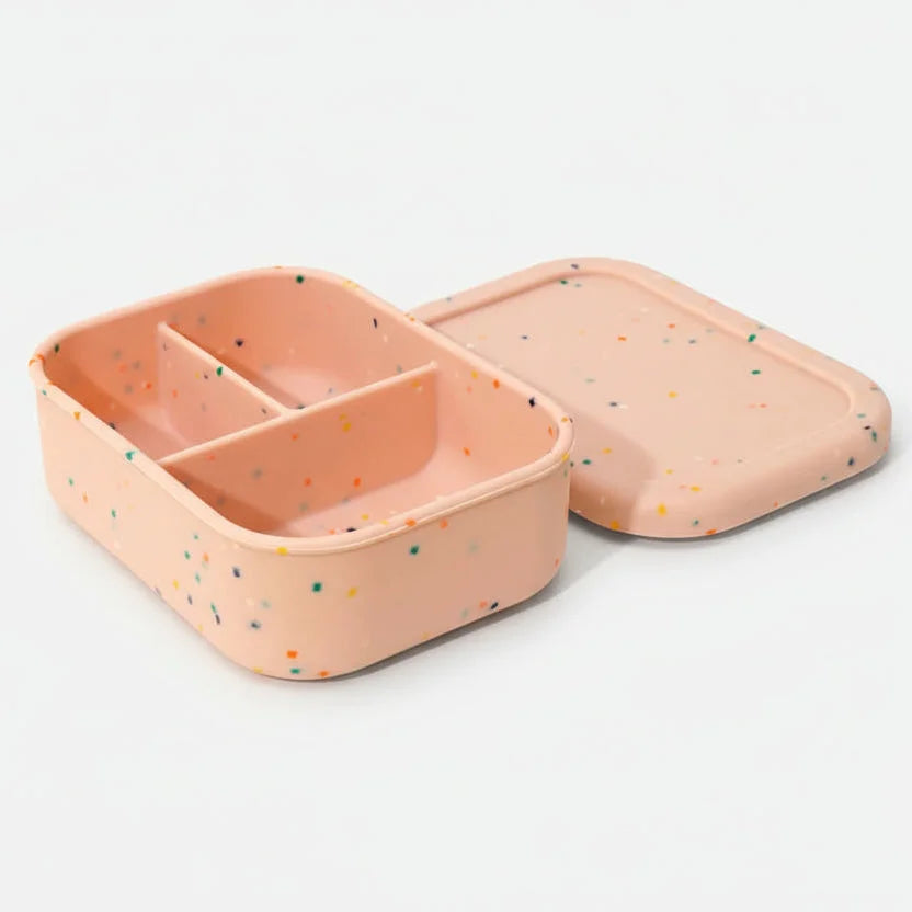 Lancheirinha Infantil Silicone com Divisórias Lenogue Rosa
