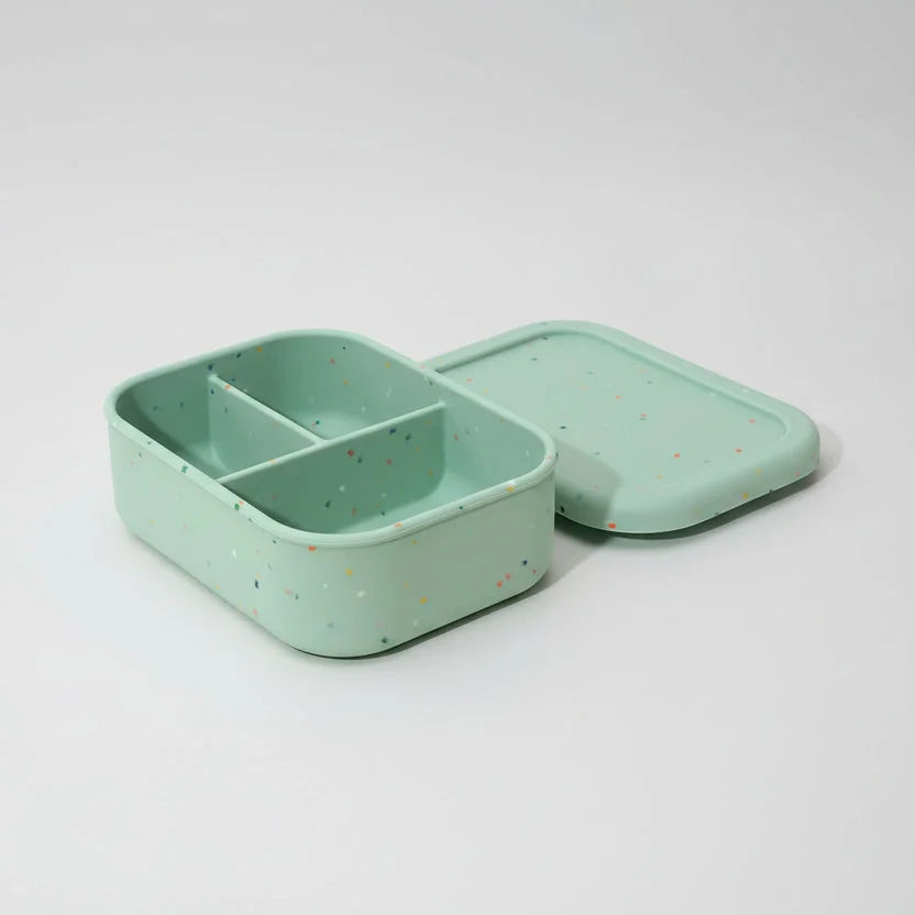 Lancheirinha Infantil Silicone com Divisórias Lenogue Verde