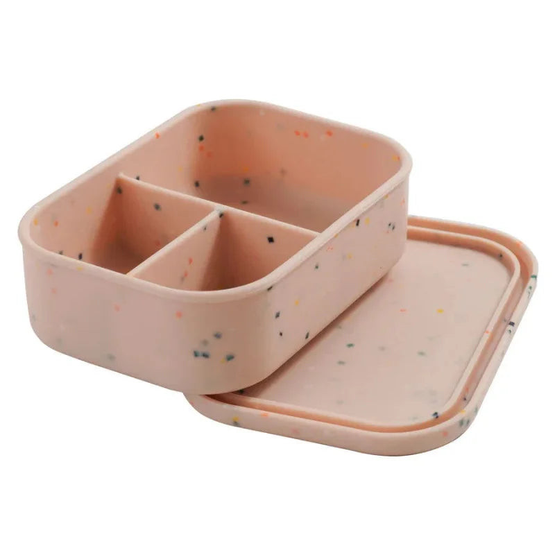 Lancheirinha Infantil Silicone com Divisórias Rosa Lenogue Rosa