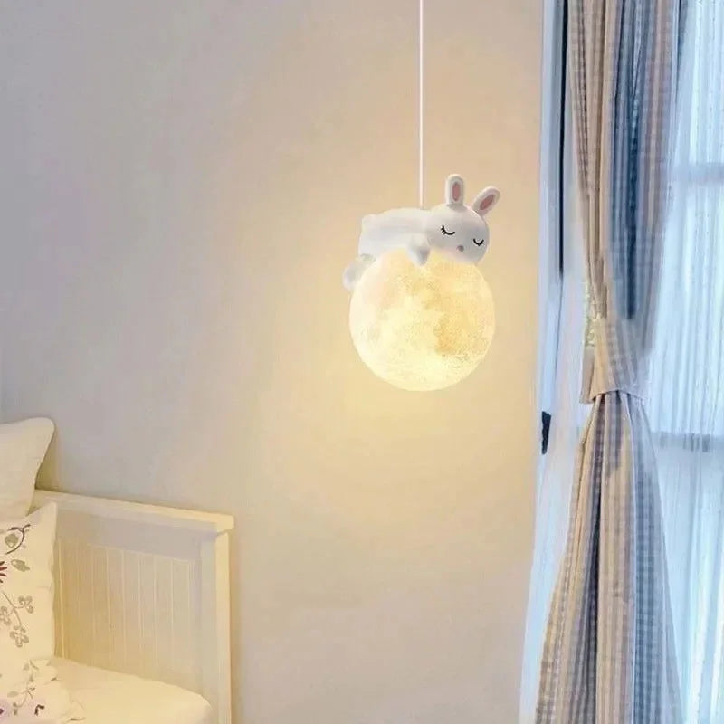 Luminária Infantil Arandela Parede Lua Branca Lenogue