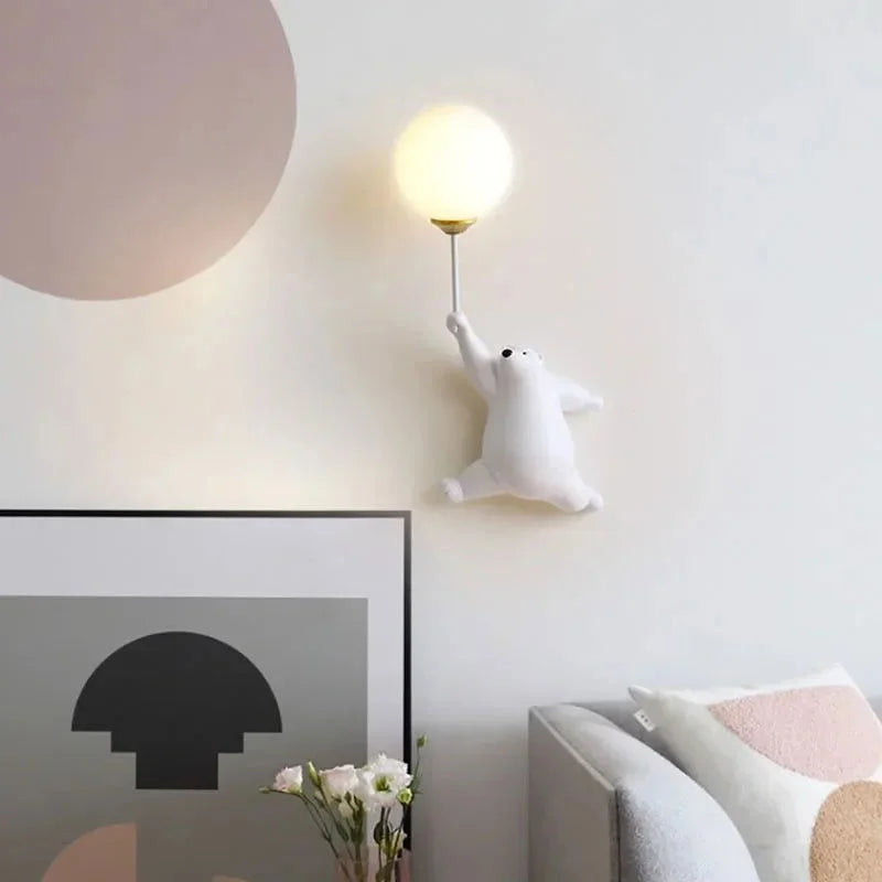 Luminária Infantil Arandela Moderna Preta Lenogue Branco Esquerda / Branco Frio