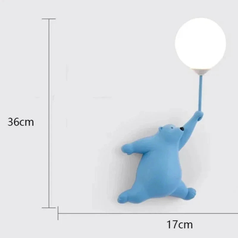 Luminária Infantil Arandela Moderna Preta Lenogue Azul Direita / Branco Frio