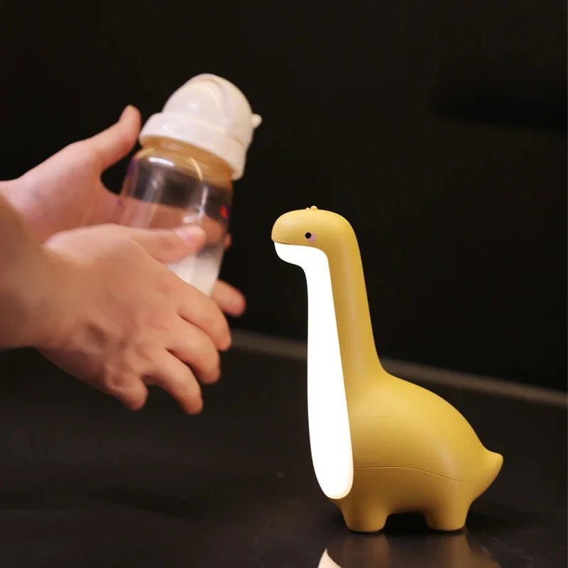 Luminária Infantil Cabeceira Dinossauro Verde Lenogue