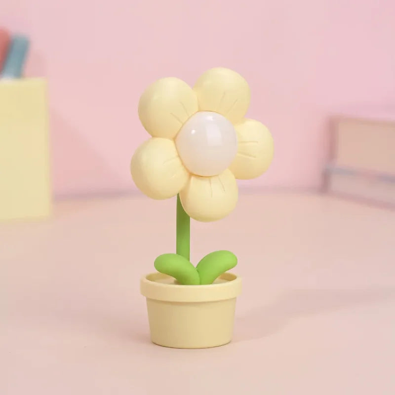 Luminária Infantil Led Mini Flor Rosa Lenogue
