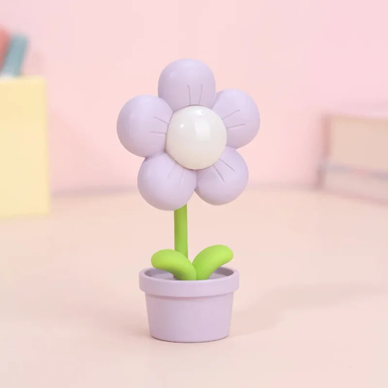 Luminária Infantil Led Mini Flor Rosa Lenogue Mod. c / 7 x 4 x 12 Cm
