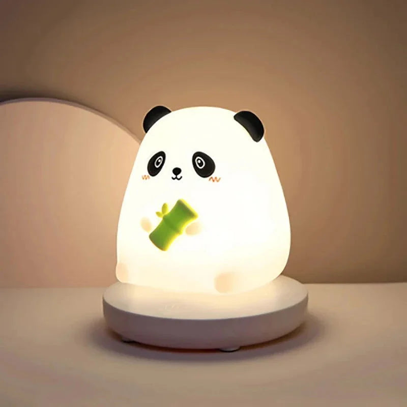 Luminária Led Animal Fofo com Sensor de Toque para Quarto Infantil Mod. Pandinha