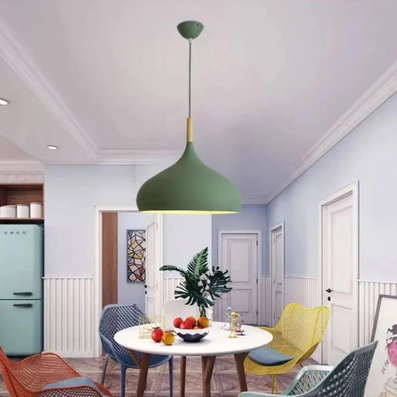 Lustre Infantil Nórdico de Madeira com Led para Quarto Infantil