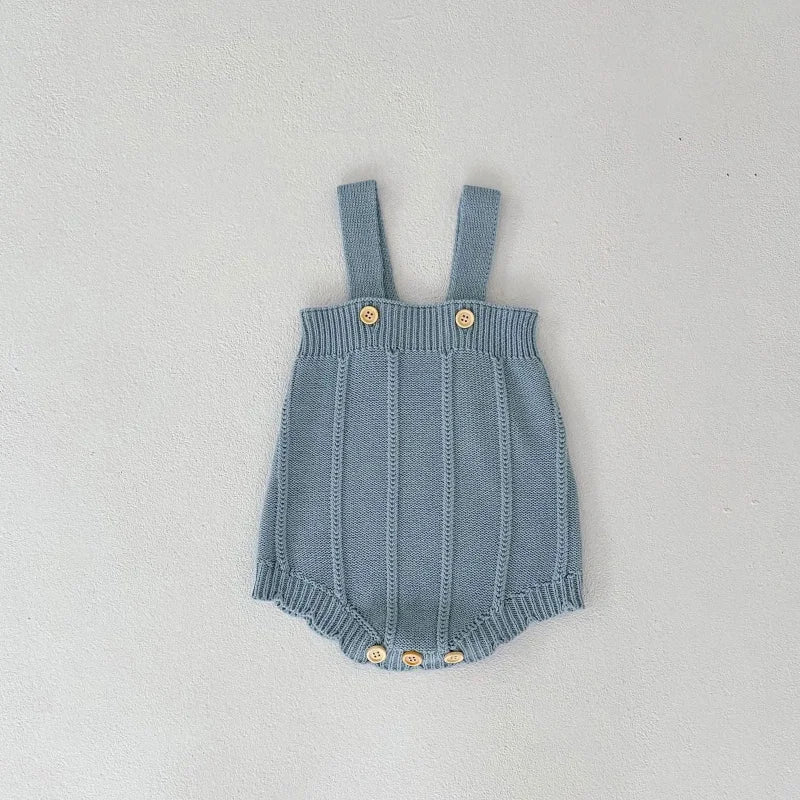 Romper Infantil Tricot Algodão Olga Rosa Lenogue Romper Azul / 6 Meses (66cm)