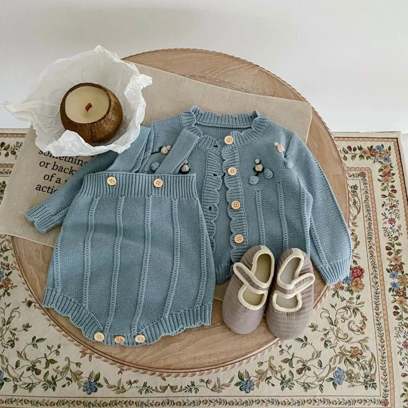 Romper Infantil Tricot Algodão Olga Rosa Lenogue