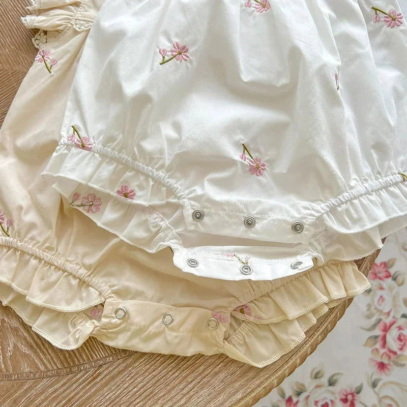 Macacão Romper Infantil Carolina Floral Lenogue