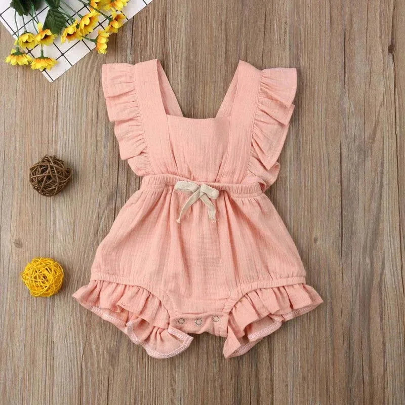 Macacão Curto Romper Maria Isabel Rosa Lenogue Macio para Bebê Rosa / Algodão / 3-6 Meses