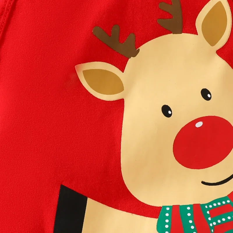 Macacão Infantil Algodão Manga Longa Primeiro Natal com Gorro Lenogue