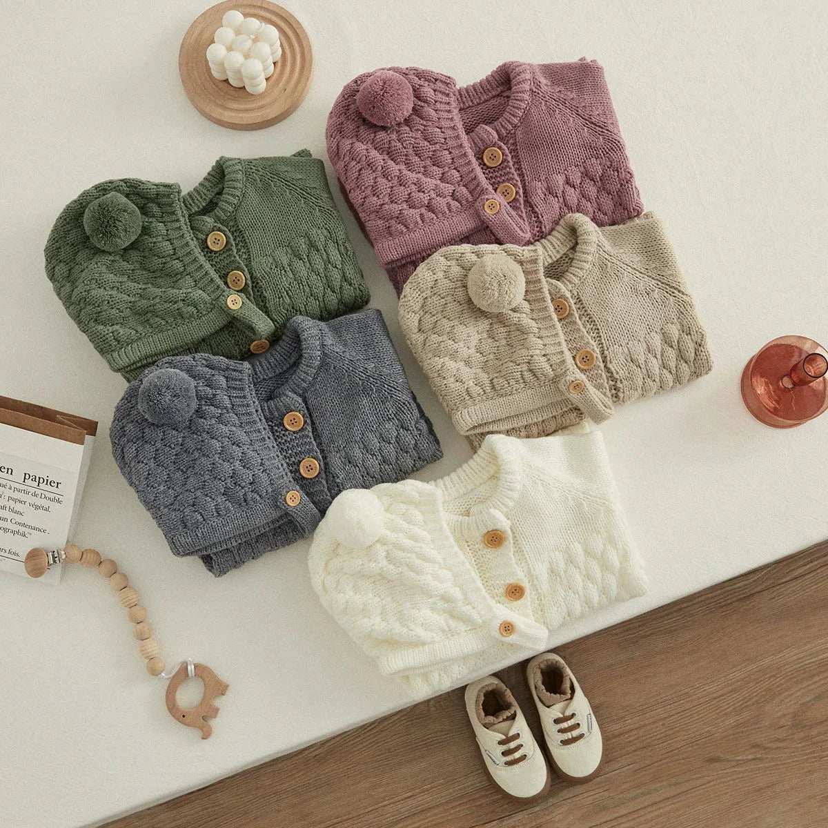Macacão Infantil com Touca Tricot Baby Lenogue