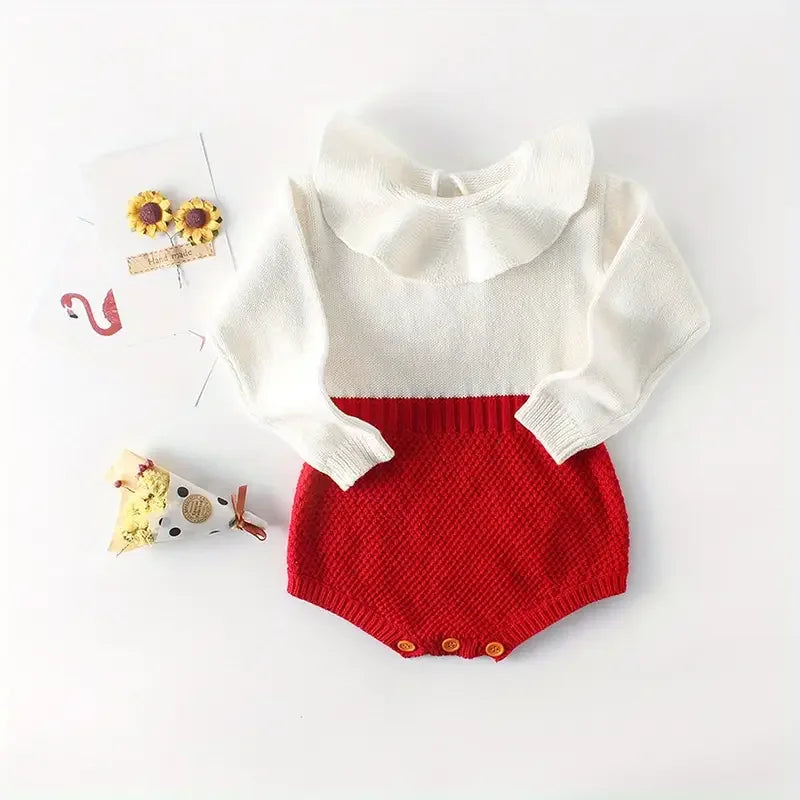 Macacão Infantil Curto Romper Tricot Azul Lenogue