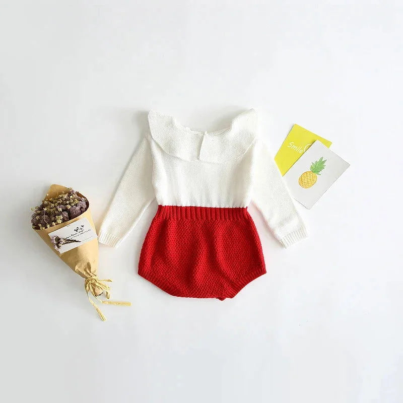 Macacão Romper Infantil Tricot Azul Lenogue