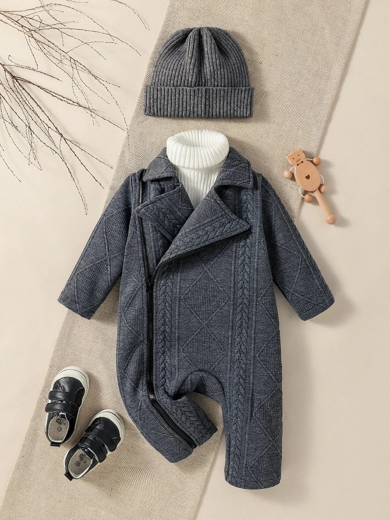 Macacão Infantil Manga Longa Zíper Estilo Streetwear Lenogue
