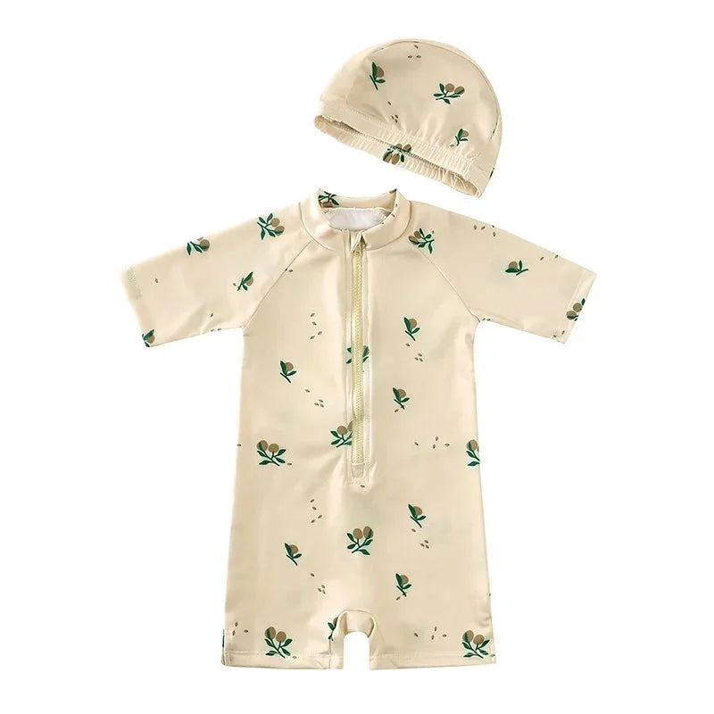 Macacão Infantil para Banho Azul Lenogue Damasco / 9-12 Meses (80cm)