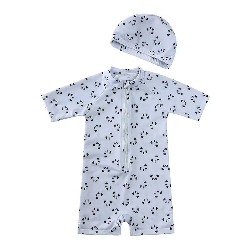 Macacão Infantil para Banho Azul Lenogue Cinza / 9-12 Meses (80cm)