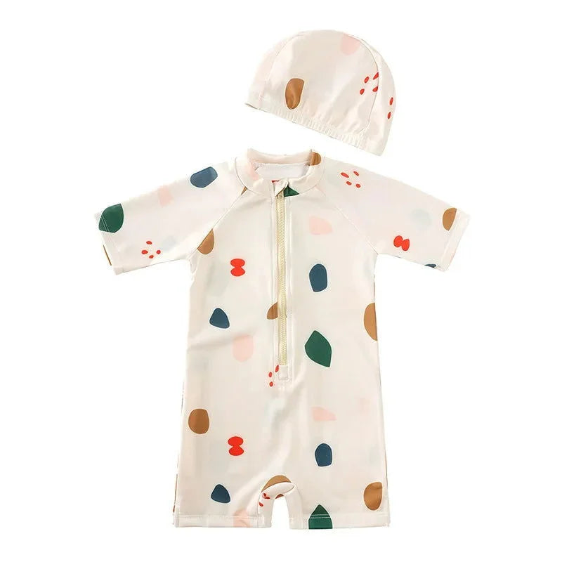 Macacão Infantil para Banho Azul Lenogue Bege / 9-12 Meses (80cm)