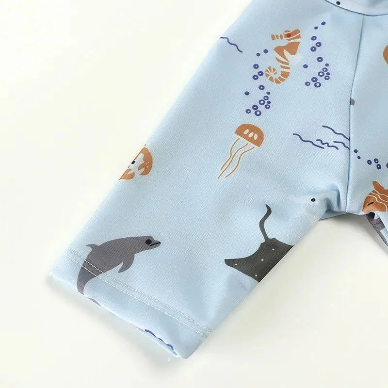 Macacão Infantil para Banho Azul Lenogue