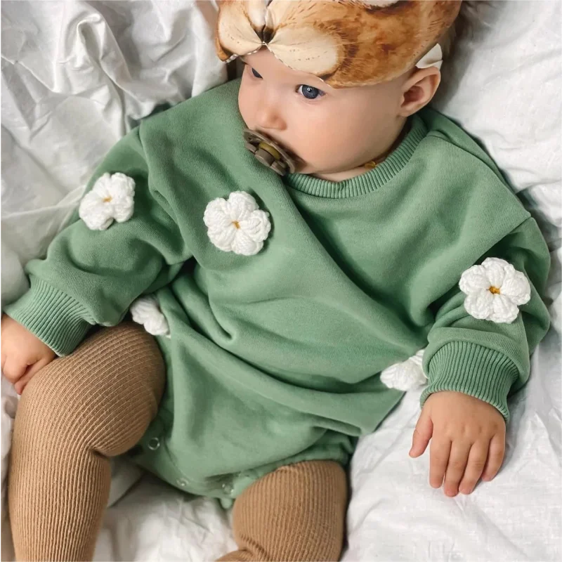Macacão Romper Infantil Verde Lenogue