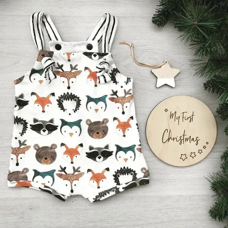 Macacão Romper Infantil Mini Bosque Verde Lenogue