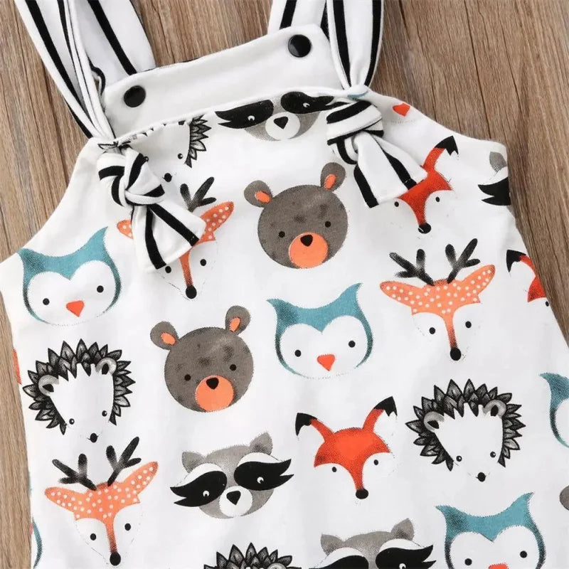 Macacão Romper Infantil Mini Bosque Verde Lenogue
