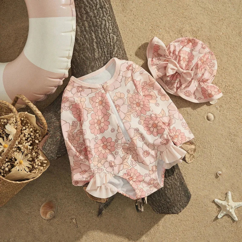Maiô Infantil Feminino Alice Ii Vermelho Lenogue Rosa Claro / 6 a 9 Meses