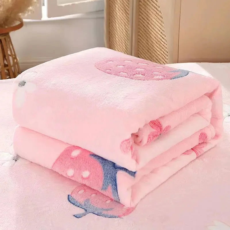 Manta Infantil Térmica Pelúcia Macia Lenogue Rosa Claro / 100 x 150cm