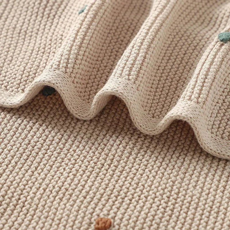 Manta Infantil Tricot com Bolinhas Coloridas Lenogue