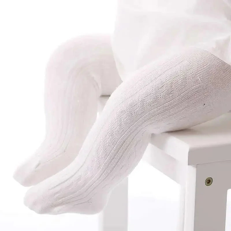 Meia Calça Infantil para Bebês Rosa Lenogue Branco / 0-1