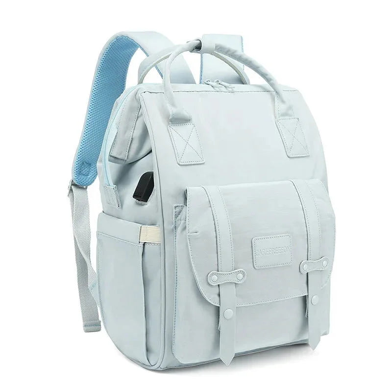 Mochila Infantil Maternidade Impermeável Preta Lenogue Azul