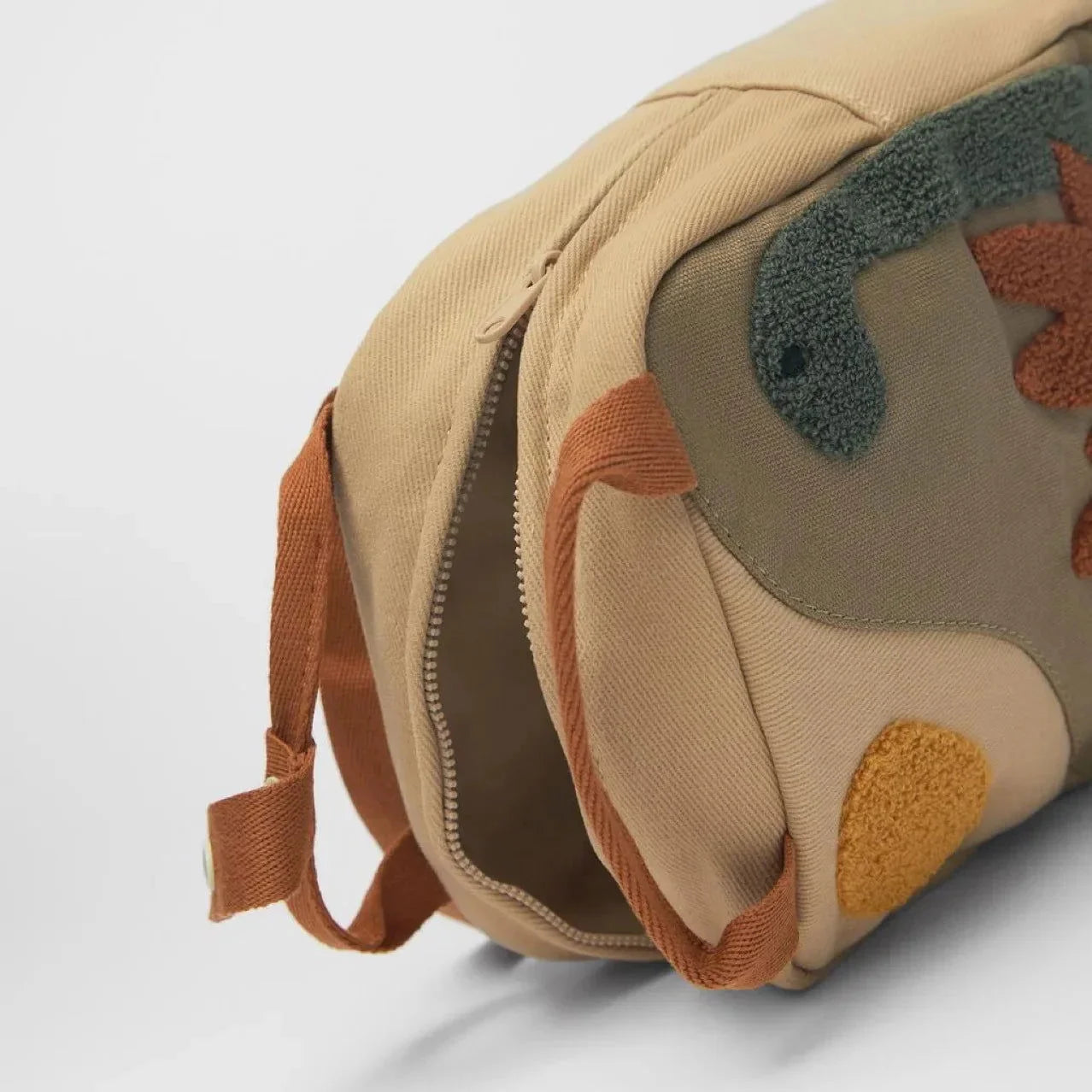 Mochila Infantil Dino Bege e Verde Lenogue