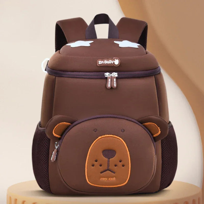 Mochilinha Infantil Design Cartoon Colorida Lenogue Marrom