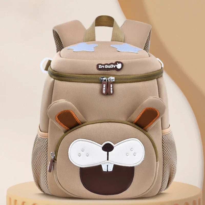 Mochilinha Infantil Design Cartoon Colorida Lenogue Caqui